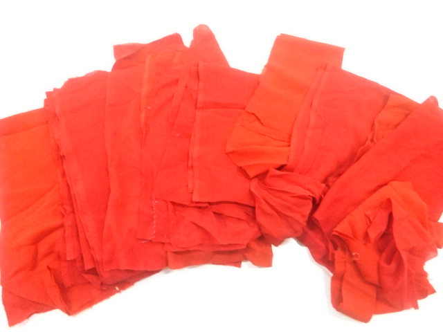 アンティーク　赤縮緬はぎれ色々セット